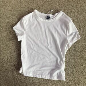 H&M White Fitted Short Sleeve T-Shirt